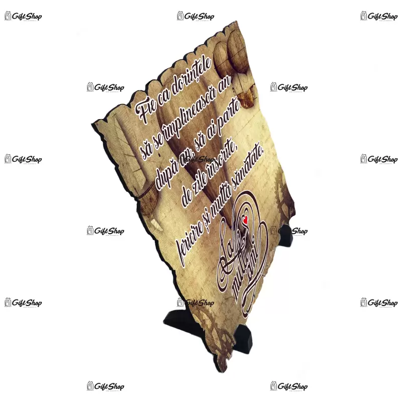 Fie ca dorintele sa se implineasca an dupa an ..., placheta cu mesaj